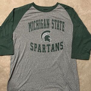 Colosseum Michigan State Spartans Gray and Green Men's Tee